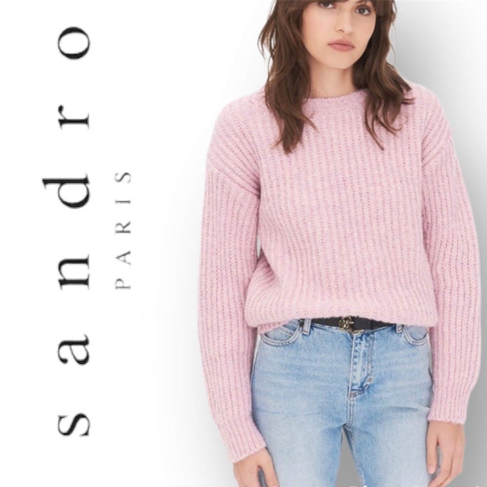 SANDRO • Bubble Sweater in Rose